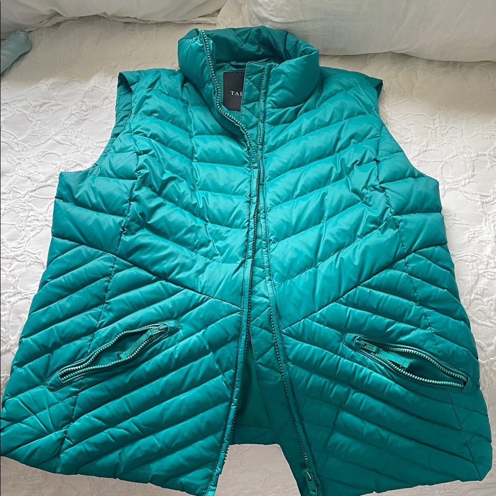 Talbots Turquoise Quilted Vest